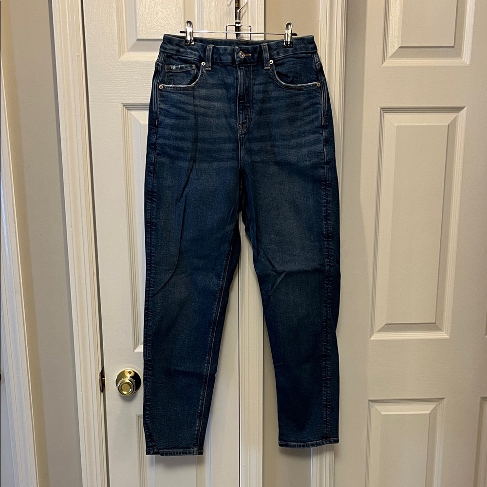 American Eagle Curvy Mom Jeans - Dark Blue Denim